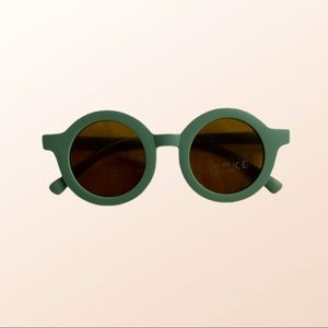 Green Round Boho Kids Sunglasses